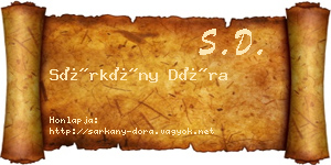 Sárkány Dóra névjegykártya