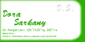 dora sarkany business card